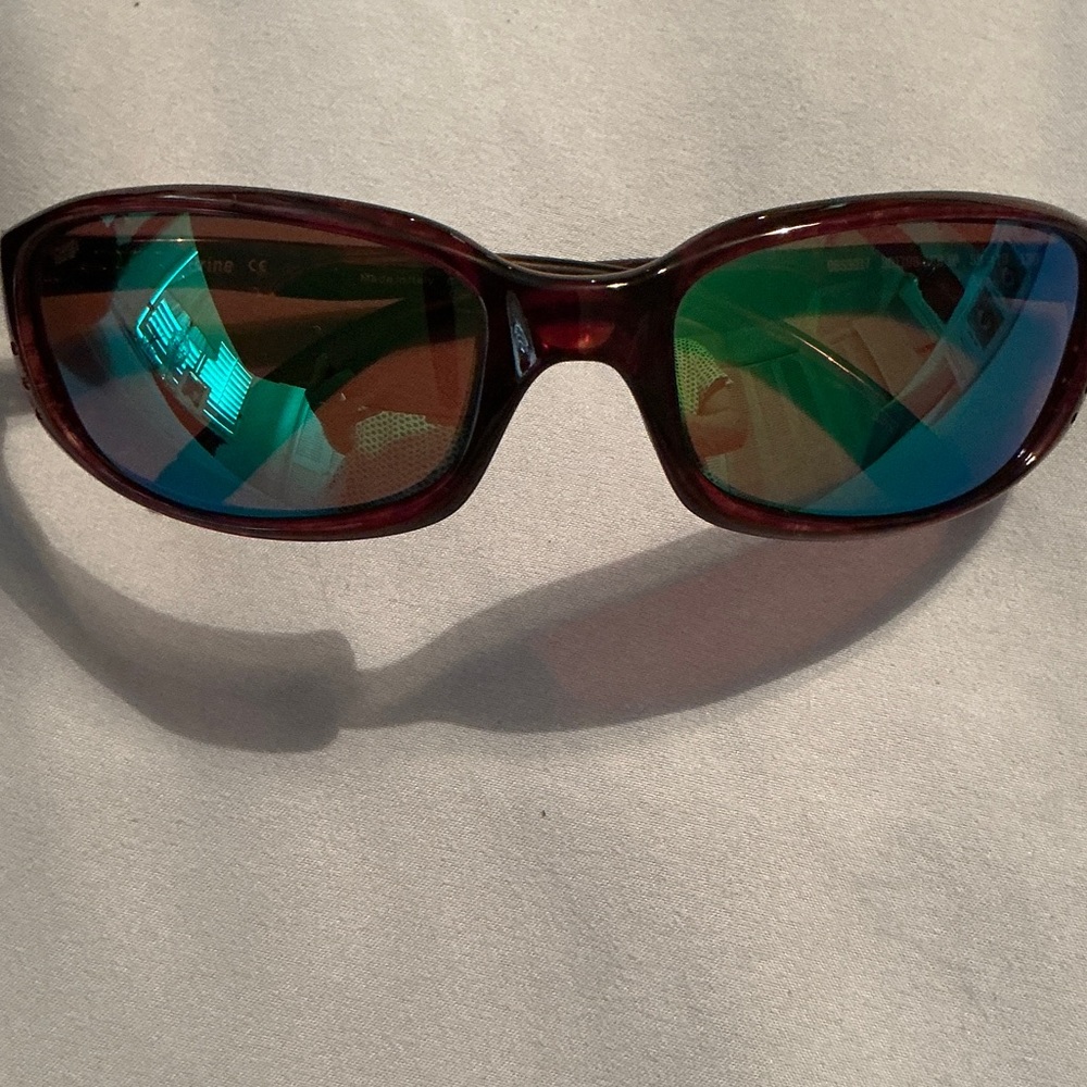 Costa Burgundy Sunglasses with Teal Lenses